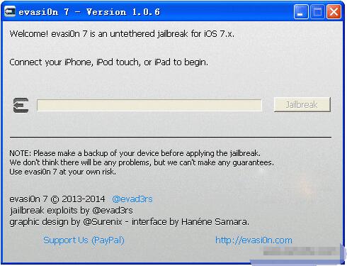 iOS 7完美越狱工具evasi0n7